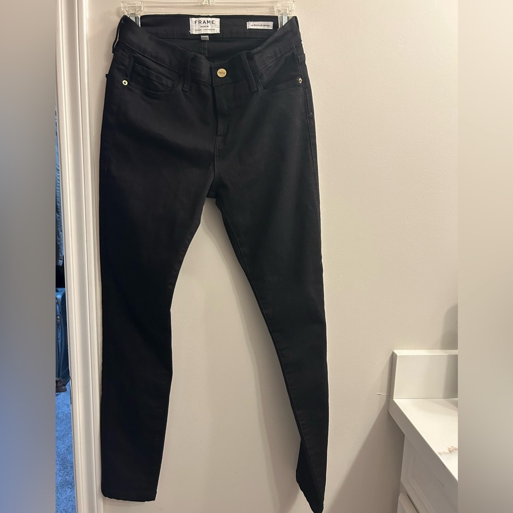 Frame Denim Black Skinny Jeans